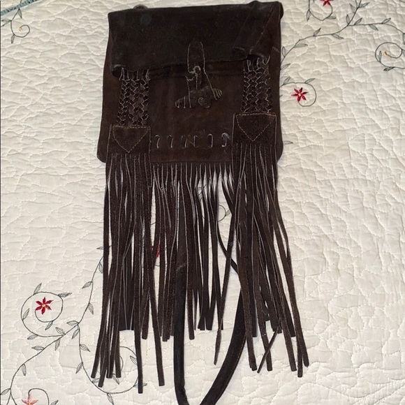 Vintage Handbags - Vintage suede purse
